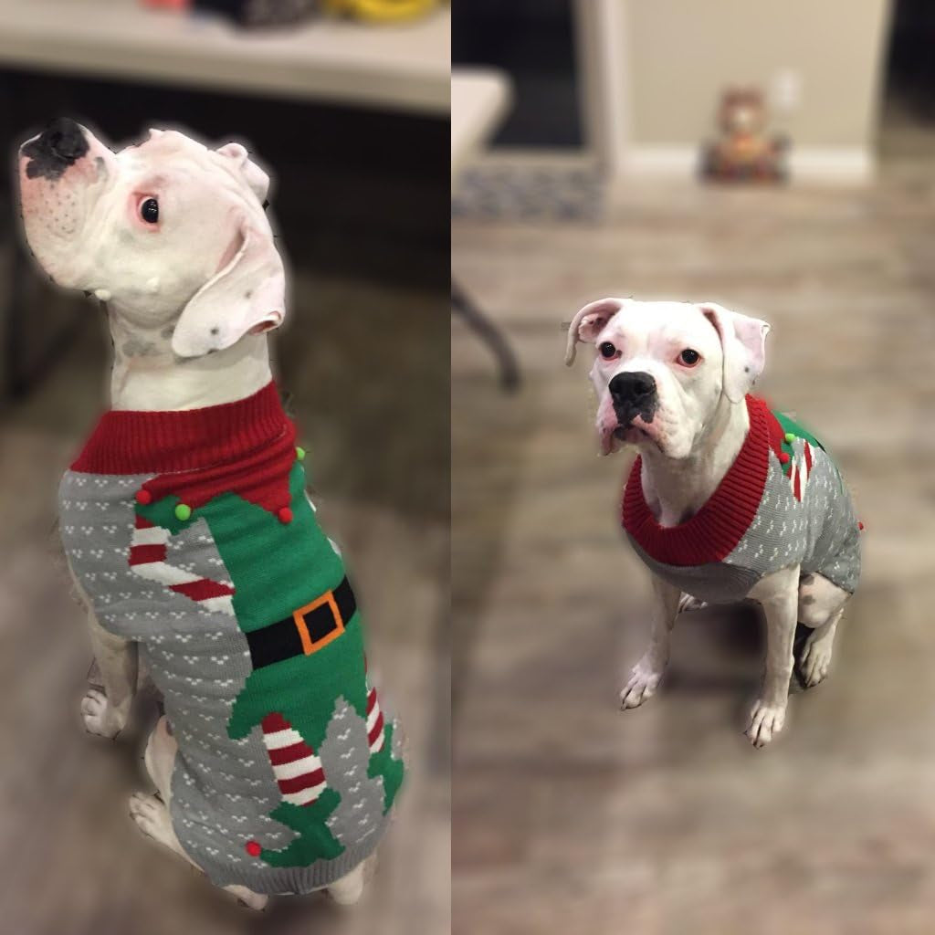 Festive Ugly Christmas Dog Sweaters - Cozy Winter Knitwear for Your Furry Friend!