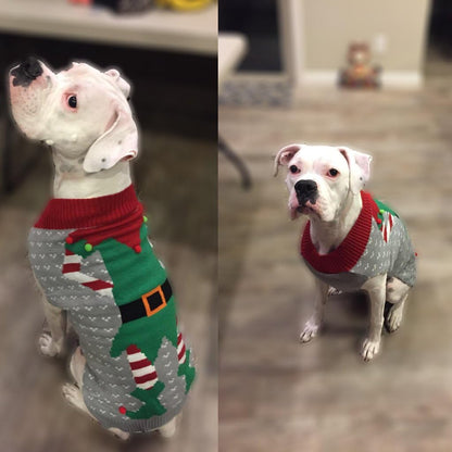 Festive Ugly Christmas Dog Sweaters - Cozy Winter Knitwear for Your Furry Friend!