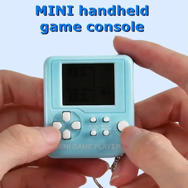 Portable Mini Classic Pocket Keychain Ring anti Lost Retro Nostalgic Video Handheld Game Console Machine Kids Toys Gaming Player