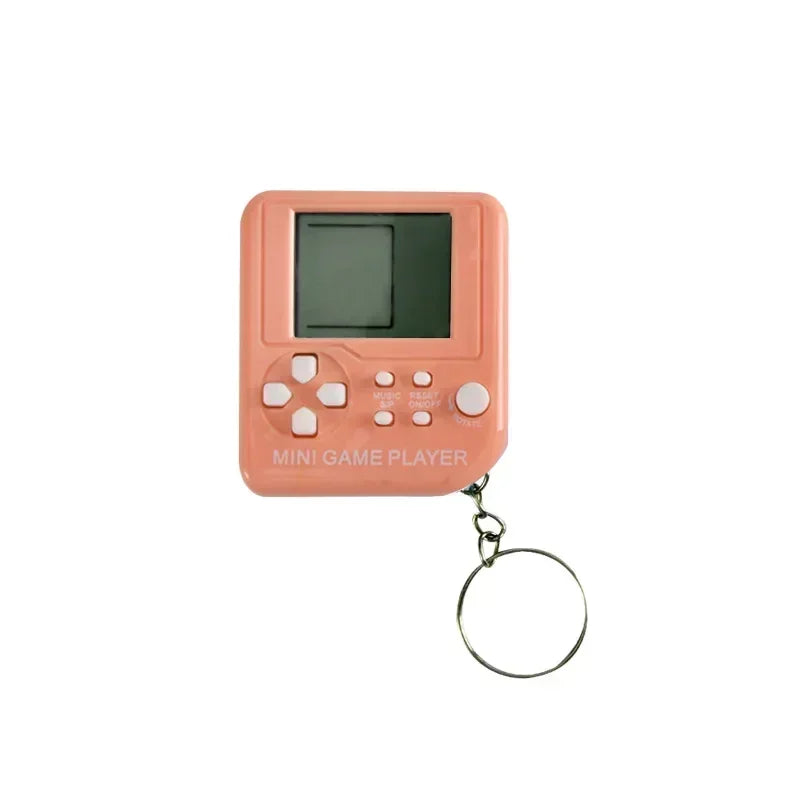 Portable Mini Classic Pocket Keychain Ring anti Lost Retro Nostalgic Video Handheld Game Console Machine Kids Toys Gaming Player