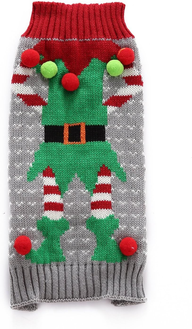 Festive Ugly Christmas Dog Sweaters - Cozy Winter Knitwear for Your Furry Friend!