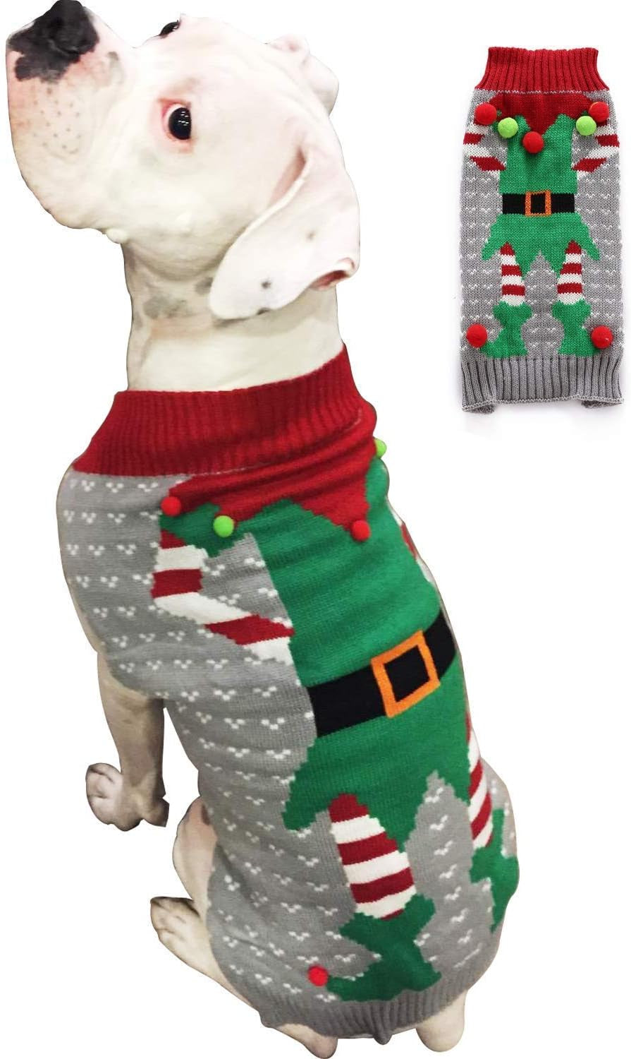 Festive Ugly Christmas Dog Sweaters - Cozy Winter Knitwear for Your Furry Friend!